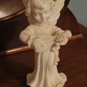 Vintage Bianchi Ivory Alabaster Angel Instrument Made in Italy